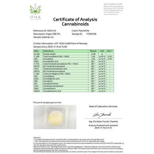 CBD kapi 3% CBD, 10 ml - arganovo ulje