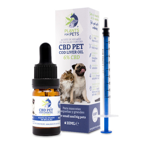 CBD kapi za životinje 6 % Plants for Pets, ulje jetre bakalara