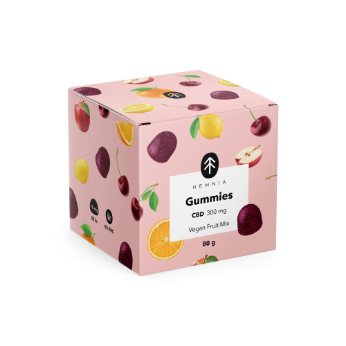 CBD veganski bomboni, miješano voće, Hemnia, 300 mg CBD